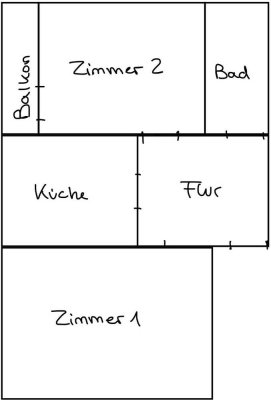 Schöne 2-Zimmer-Wohnung mit Balkon und Einbauküche in toller Lage in Gießen