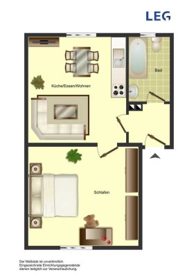 Neues Bad gewünscht...2-Zimmer-Wohnung in der City im Angebot