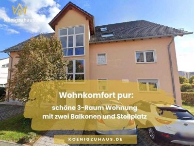 Wohnkomfort pur: 3-Raum-Wohnung mit zwei Balkonen in Jena Ammerbach