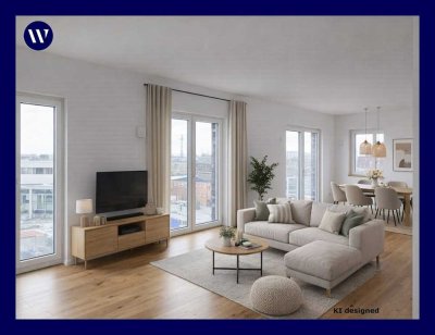 Zum Wohlfühlen! Viel Platz & Komfort & Einbauküche, neue Ausstattung! 3 Zimmer + Loggia, Gäste-WC