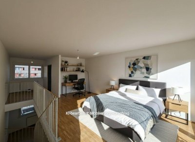 PROVISIONSFREI VOM EIGENTÜMER! GROSSARTIGE MAISONTETTE-WOHNUNG MIT LOGGIA UND GENIALER GEMEINSCHAFTSTERRASSE!