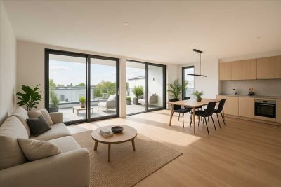 Mit KfW-Förderung zum Eigentum - Neubau 4-Zimmer-Penthousewohnung mit Dachterrasse in Witzenhausen