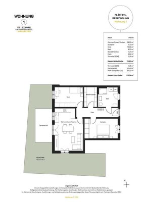 NEUBAU: 3-Zimmer-Wohnung mit Garten im Mehrfamilienbungalow