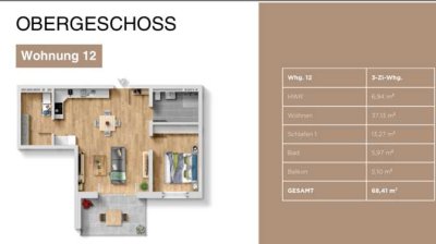 Neubau A+: Luxuriöse 2‑Zimmer Wohnung in Bingen am Rhein - Erstbezug