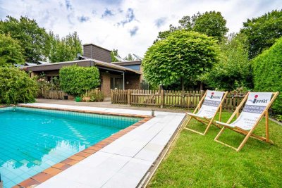 Split-Level auf 3 Etagen mit großem Garten und Pool in toller Lage