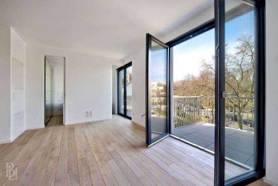 Wohnen auf 2 Ebenen: 4-Zimmer-Maisonette mit Fußbodenheizung, Einbauküche, Terrasse und Balkon
