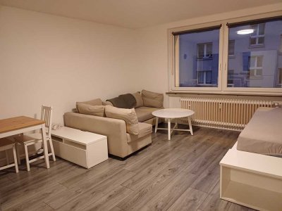 Sanierte, helle Singlewohnung, 1 ZKB, möbliert mit Einbauküche