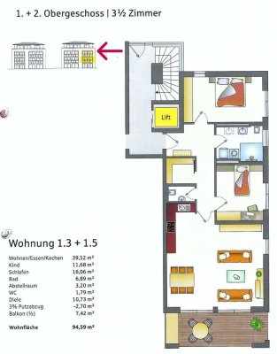 Stilvolle, neuwertige 3,5-Raum-Wohnung mit Balkon und Einbauküche in Fronreute-Blitzenreute