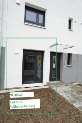 Exklusive 1-Zi. Neubau Wohnung: Parkett, Fußbodenheizung, EBK, Garten & extrem niedrige Nebenkosten