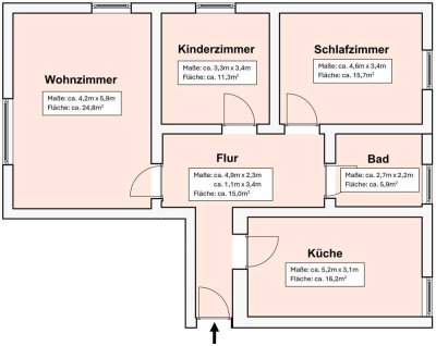 Frisch renovierte, helle 3-Zimmer-Wohnung mit Bergblick und ruhiger Lage in Pfronten