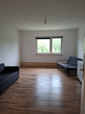 Helle, gut geschnittene, möblierte 1Z-Wohnung mit Balkon, Küche, Bad, Gartennutzung; provisionsfrei