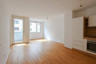 Kompakte 2-Zimmer-Wohnung in modernem Niedrigenergie-Neubau mit Loggia