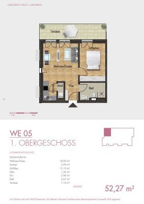 Gehobene 2-Zimmerwohnung mit EBK und Terrasse im schönen Carlsgarten