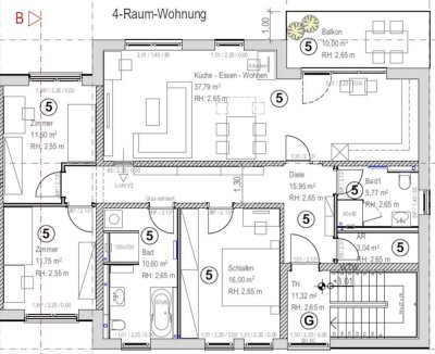 Wohneinheit 5 / 4-Raum Wohnung zu verkaufen