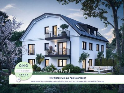 NEUBAU-2-Zimmer-OG-Wohnung mit Balkon in stadtnaher Lage