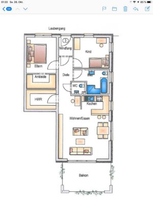 Ruhige 3,5 Zimmer Wohnung im Zentrum von Crailsheim