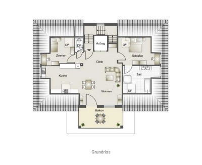 *** Stylische 3-Zi. Penthouse-Whg. in sonniger Hanglage der Gmünder Südstadt ***