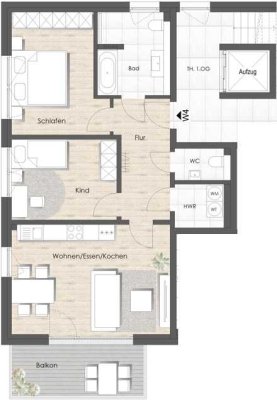 Moderne 3-Zimmer-Wohnung in gefragtem Neubau