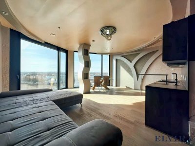ELVIRA - FRIENDS Tower in Neuhausen-Nymphenburg, exklusive 1-Zimmer Wohnung mit einzigartigem 180-Gr