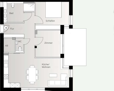 Moderne 3-Zimmer Wohnung mit Balkon in Merklingen