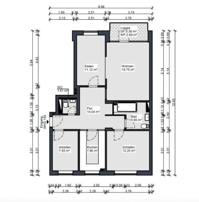 Helle 3-Zimmer Wohnung mit Balkon im 1. OG in Hamburg-Lurup