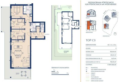 Exklusive Garten-Wohnung mit 4 Zimmer und Wörthersee-Nähe - SEEPANORAMA Pörtschach