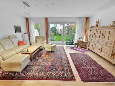 Hier fühlt es sich nicht wie ein Reihenhaus an. Großzügig, hell, mit Garten und Dachterrasse
