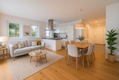 Großzügige 3-Zimmer-Wohnung mit großer Terrasse Balkon und zwei Garagen