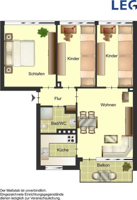4-Zimmer-Wohnung ideal für Familien in Bocholt ab Juni frei