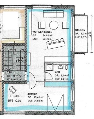 Schöne 2,5 Zimmerwohnung zum Mieten