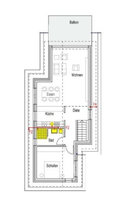 Lichtdurchflutete 2-Zimmer-Staffelgeschosswohnung mit Balkon, 2 Stellplätzen & Gartenmitnutzung – ze