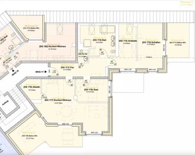 Penthouse mit 2 Terrassen - 3,5 Zimmerwohnung in Neumünster City