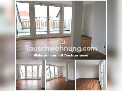 Tauschwohnung: Helle 2 Zimmer Dach Maisonette mit Balkon und Wanne