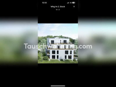 Tauschwohnung: Neubau Luxus mit umlaufender Terasse gg Wohnung in FFM mit 4