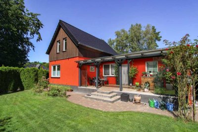 Sofort wohlfühlen: 2-Zi.-EFH in Heidesee mit Sonnengarten, Kamin und Wärmepumpe