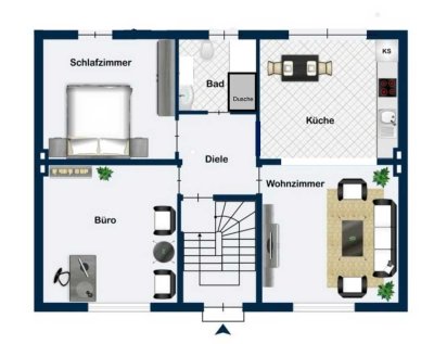 Erstbezug nach Sanierung: 3,5 Zi. DG-Wohnung in Oberhausen-Altstadt-Süd