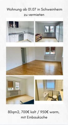 Vollständig renovierte 3-Raum-Wohnung mit Einbauküche in Aschaffenburg