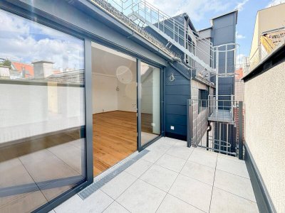 Hochwertig ausgestattete Dachgeschoßwohnung mit Terrasse und Fernblick Nähe Mariahilferstraße