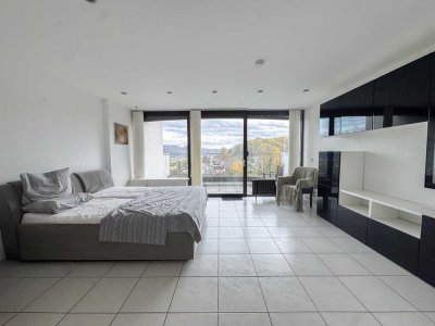 Möblierte 1-Zimmer-Wohnung in Muffendorf, mit großem Balkon und traumhafter Aussicht