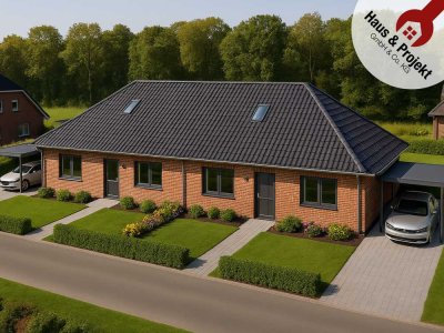 Ebenerdige Bungalowhälfte in ruhiger, ländlicher Lage nahe Aurich – auch ideal für Kapitalanleger