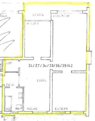 Helle 3-Zimmer Wohnung im 6. OG mit Balkon in Mülheim Broich
