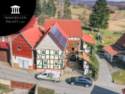 +++ Idyllisches Wohnen in Volkerode - Fachwerkhaus mit großer Scheune +++