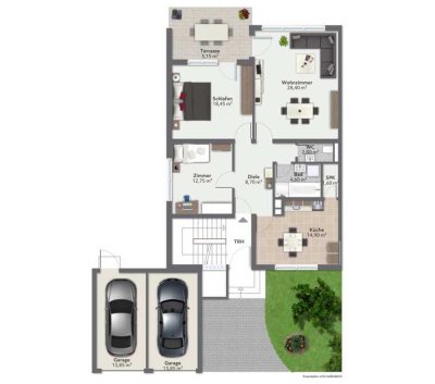 3-Zimmer-Erdgeschosswohnung mit 200 m² Garten und Gartenhaus!!!