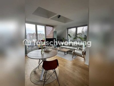 Tauschwohnung: Helle Maisonette Wohnung mit Balkon (3 ZKB)