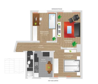 Von Privat – ohne Maklerprovision! Attraktive 3-Zimmer Altbauwohnung in Top Lage nähe Hauptbahnhof