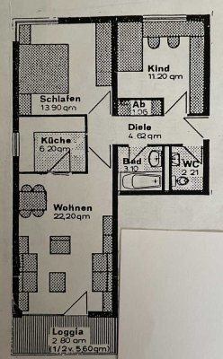 Helle 3 Zimmer Wohnung mit Balkon, Tiefgarage & Aussenstellplatz in Denzlingen