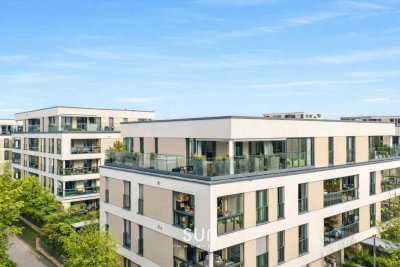 LUXURIÖSES PENTHOUSE IM RIEDBERG WEST - mit Skyline-Ausblick und überdachter Terrasse