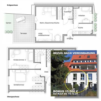 BLICK IN DIE NATUR - GARTENWOHNUNG "HAUS-IM-HAUS" 5-ZKB