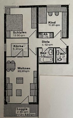 Helle 3 Zimmer Wohnung mit Balkon, Tiefgarage & Aussenstellplatz in Denzlingen