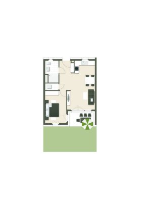 Schöne 2-Zimmer Wohnung im EG mit Garten! (06)
